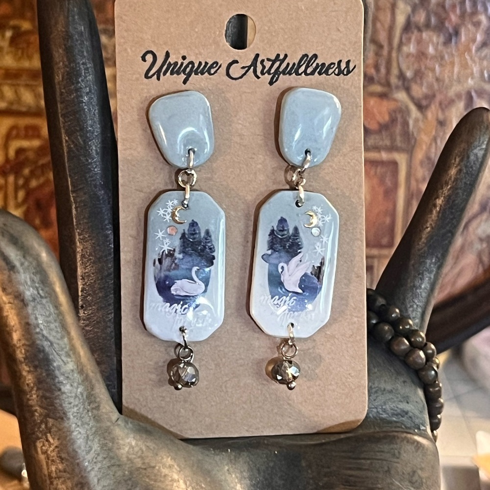 Blue and Silver Earrings